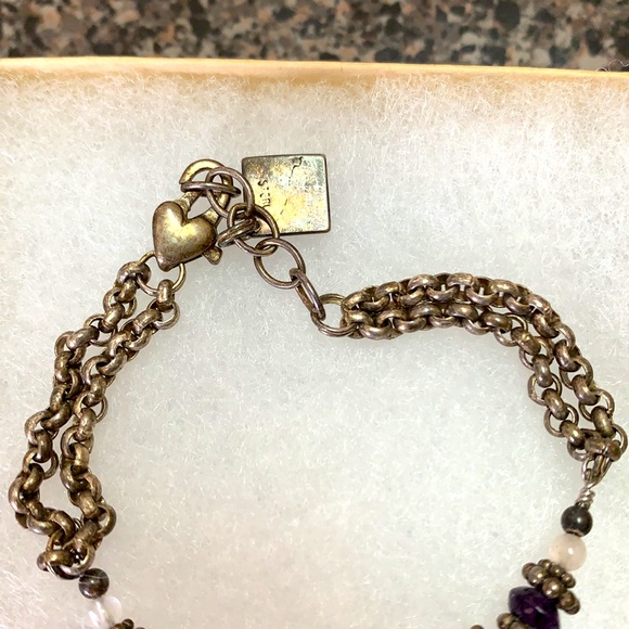 Amethyst rose quartz gems bracelet - Picture 3 of 5